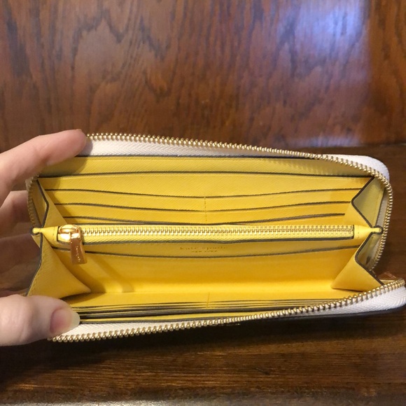 NWT-Kate Spade-Morgan-LemonπToss Embellished Zip-Around Continental Wallet-$210 - Picture 6 of 10
